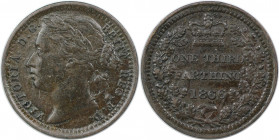 Europäische Münzen und Medaillen, Großbritannien / Vereinigtes Königreich / UK / United Kingdom. Victoria (1837-1901). 1/3 Farthing 1866, Bronze. KM 7...