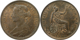 Europäische Münzen und Medaillen, Großbritannien / Vereinigtes Königreich / UK / United Kingdom. Victoria (1837-1901). 1/2 Penny 1889, Bronze. KM 754....