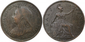 Europäische Münzen und Medaillen, Großbritannien / Vereinigtes Königreich / UK / United Kingdom. Victoria (1837-1901). 1/2 Penny 1897, Bronze. KM 789....