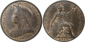 Europäische Münzen und Medaillen, Großbritannien / Vereinigtes Königreich / UK / United Kingdom. Victoria (1837-1901). 1/2 Penny 1901, Bronze. KM 789....