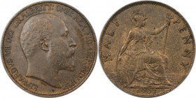 Europäische Münzen und Medaillen, Großbritannien / Vereinigtes Königreich / UK / United Kingdom. Edward VII. (1901-1910). 1/2 Penny 1902, Bronze. KM 7...