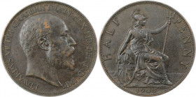 Europäische Münzen und Medaillen, Großbritannien / Vereinigtes Königreich / UK / United Kingdom. Edward VII. (1901-1910). 1/2 Penny 1903, Bronze. KM 7...