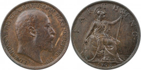Europäische Münzen und Medaillen, Großbritannien / Vereinigtes Königreich / UK / United Kingdom. Edward VII. (1901-1910). Farthing 1903, Bronze. KM 79...