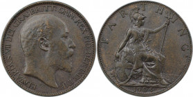 Europäische Münzen und Medaillen, Großbritannien / Vereinigtes Königreich / UK / United Kingdom. Edward VII. (1901-1910). Farthing 1904, Bronze. KM 79...