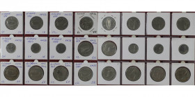 Europäische Münzen und Medaillen, Irland / Ireland, Lots und Sammlungen. 4х10 Pence 1975-1982, 3х10 Pence 1993-1999, 4х1/2 Crown 1959-1967, 1х Pound 1...