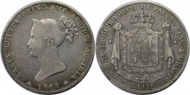 Europäische Münzen und Medaillen, Italien / Italy. Herzogtum Parma. Marie-Louise von Österreich. 5 Lire 1815, Silber. KM C# 30. Sehr schön+