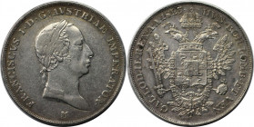 Europäische Münzen und Medaillen, Italien / Italy. LOMBARDY-VENETIA. 1/2 Scudo 1823 M, Silber. C# 7.2. Sehr schön-vorzüglich, kl. Kratzer