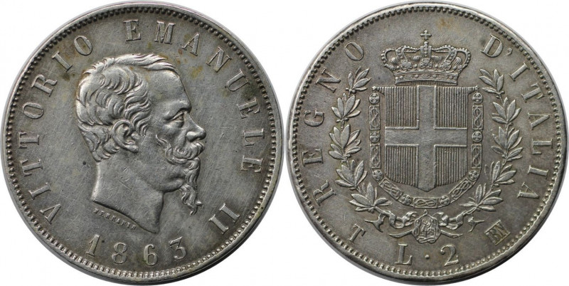 Europäische Münzen und Medaillen, Italien / Italy. Vittorio Emanuele II. 2 Lire ...