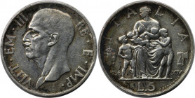 Europäische Münzen und Medaillen, Italien / Italy. Vittorio Emanuele III. 5 Lire 1936 R, Silber. KM 79. Vorzüglich