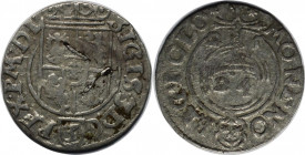 Europäische Münzen und Medaillen, Polen / Poland. Sigismund III. (1587-1632), 1/24 Taler (3 Kreuzer) ''Dreipölker" 1625, Silber. 1.0 g. 19 mm. Sehr sc...