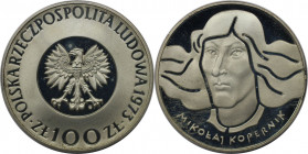 Europäische Münzen und Medaillen, Polen / Poland. Mikolaj Kopernik. 100 Zlotych 1973. 16,50 g. 0.625 Silber. 0.33 OZ. KM Y# 68. Polierte Platte, mit P...