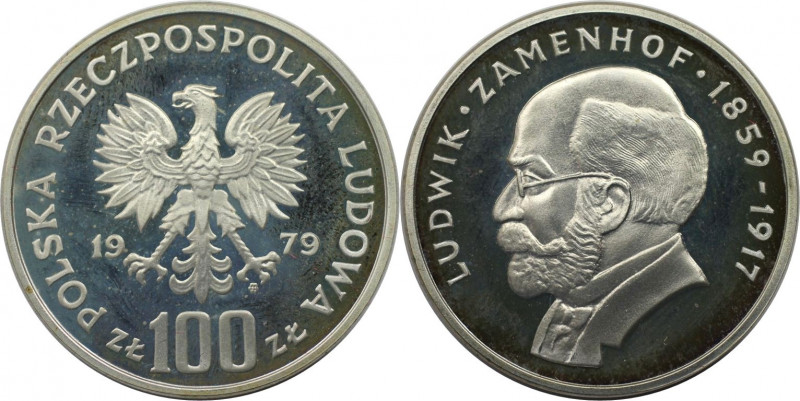 Europäische Münzen und Medaillen, Polen / Poland. Ludwik Zamenhof. 100 Zlotych 1...