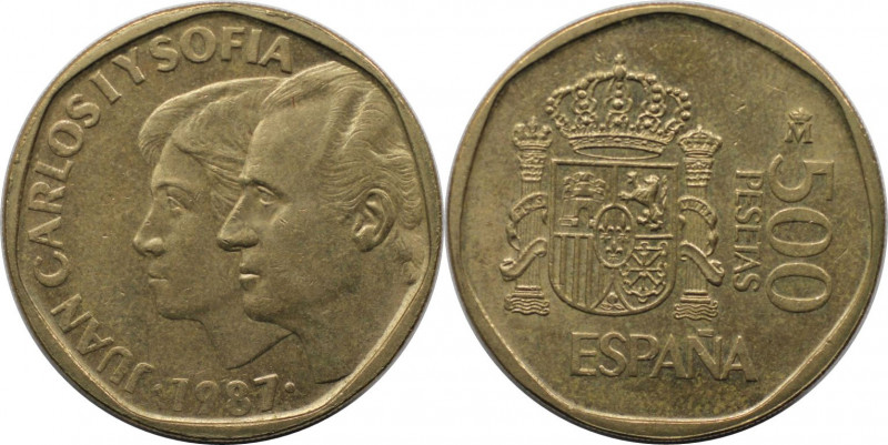 Europäische Münzen und Medaillen, Spanien / Spain. Juan Carlos I. 500 Pesetas 19...