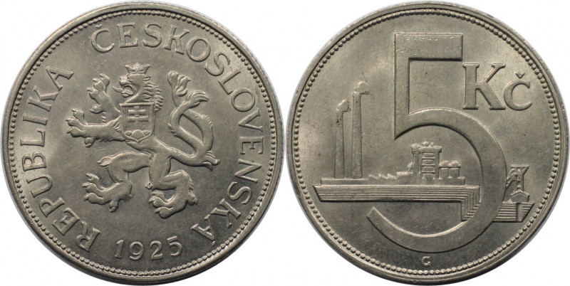 Europäische Münzen und Medaillen, Tschechoslowakei / Czechoslovakia. 5 Kronen 19...