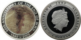 Weltmünzen und Medaillen, Australien / Australia. 60. Jahrestag des Zweiten Weltkriegs. 1 Dollar 2005. 31,14 g. 0.999 Silber. Polierte Platte