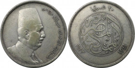 Weltmünzen und Medaillen, Ägypten / Egypt. Fuad I. 20 Piastres 1923. Silber. Fast Vorzüglich.