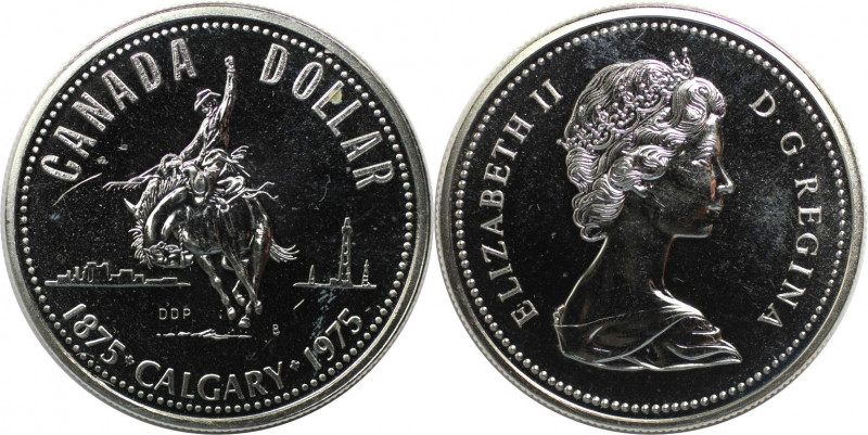 Weltmünzen und Medaillen, Kanada / Canada. 100 Jahre Calgary. 1 Dollar 1975. 23,...