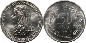 Weltmünzen und Medaillen, Türkei / Turkey. Serie: F.A.O. 150 Lira 19799,0 g. 0.800 Silber. 0.23 OZ. KM 929.1. Stempelglanz