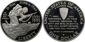Weltmünzen und Medaillen, Vereinigte Staaten / USA / United States. 50. Jahrestag des Zweiten Weltkrieges. 1 Dollar 1993 W. 26,73 g. 0.900 Silber. 0.7...