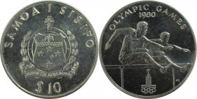 Weltmünzen und Medaillen, Western Samoa. "1980 Olympics". 10 Tala 1980. 31,33 g. 0.500 Silber. 0.5 OZ. KM 36. Stempelglanz