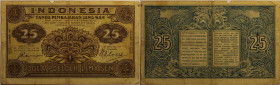 Banknoten, Indonesien / Indonesia. 25 Sen 1947. III