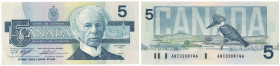 Banknoten, Kanada / Canada. 5 Dollars 1986. Pick 95d. I