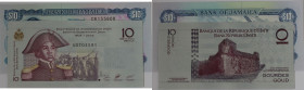Banknoten, Lots und Sammlungen Banknoten. Haiti 10 Gourdes 2004 (P.272), Jamaica 10 Dollars 1989 (P.71c). Lot von 2 Stück. I