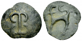 Helvetii AE Cast potin unit, Zürcher type 

Celtic Gaul. Helvetii. AE Cast potin unit (18-19 mm, 2.81 g), early 1st century BC. 'Zürcher' type.
Obv...