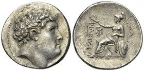 Attalos I AR Tetradrachm 

Kingdom of Pergamum. Attalos I (241-197 BC). AR Tetradrachm. (29-30 mm, 16.64 g).
 Obv. Head of Philetaerus right, weari...