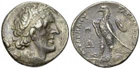 Ptolemaios II Philadelphos AR Tetradrachm, Alexandria 

Ptolemaic Kings of Egypt. Ptolemaios II Philadelphos (285-246 BC). AR Tetradrachm (27-28 mm,...