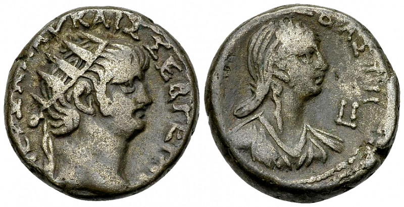 Nero and Poppaea BI Tetradrachm, Alexandria 

Nero (54-68 AD), with Poppaea. B...