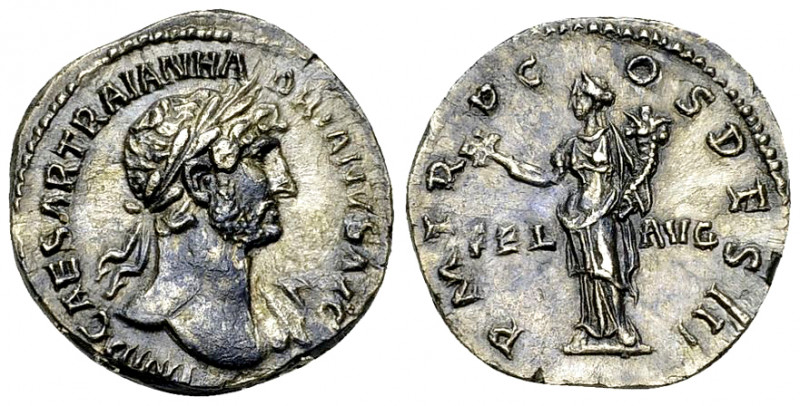 Hadrianus AR Denarius, Felicitas reverse 

Hadrianus (117-138 AD). AR Denarius...