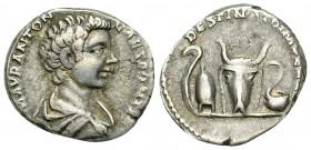 Caracalla AR Denarius, DESTINATO IMPERAT 

Septimius Severus (193-211 AD) for Caracalla Caesar. AR Denarius (17 mm, 3.67 g), Rome, 197/198.
Obv. M ...