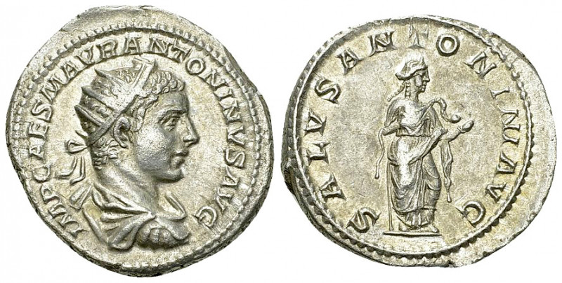 Elagabalus AR Antoninianus, Salus reverse 

Elagabalus (218-222 AD). AR Antoni...