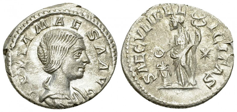 Iulia Maesa AR Denarius, Felicitas reverse 

Elagabalus (218-222 AD) for Iulia...