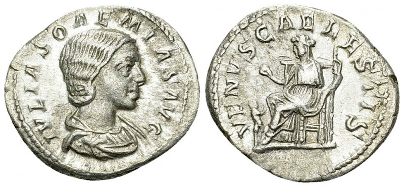Iulia Soaemias AR Denarius, Venus reverse 

Elagabalus (218-222 AD) for Iulia ...