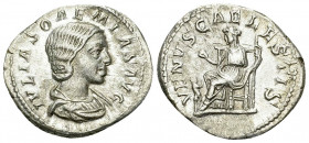 Iulia Soaemias AR Denarius, Venus reverse 

Elagabalus (218-222 AD) for Iulia Soaemias Augusta. AR Denarius (18-20 mm, 3.16 g), Rome, 218-220.
Obv....