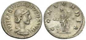 Aqulia Severa AR Denarius, rare 

Elagabalus (218-222 AD) for Aqulia Severa Augusta. AR Denarius (18-19 mm, 2.60 g), Rome, 220-222.
Obv. IVLIA AQVI...