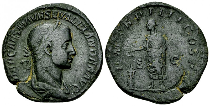 Severus Alexander AE Sestertius, Emperor reverse 

Severus Alexander (222-235 ...