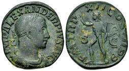 Severus Alexander AE Sestertius, Sol reverse 

Severus Alexander (222-235 AD). AE Sestertius (27-29 mm, 23.67 g), Rome, 223.
Obv. IMP ALEXANDER PIV...