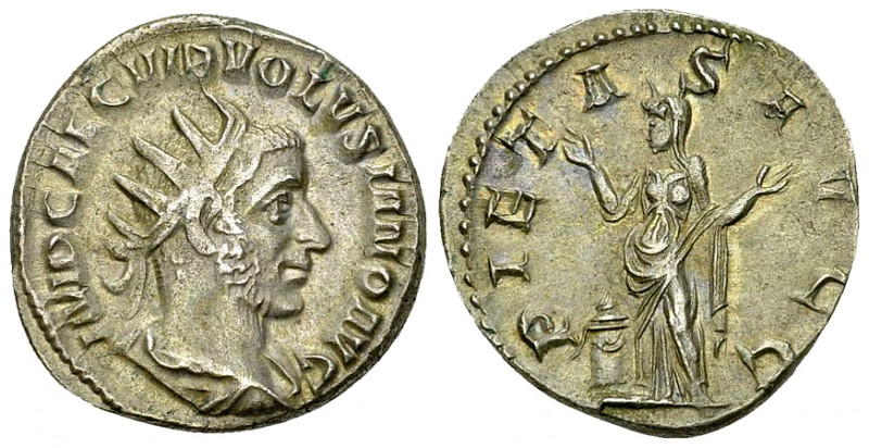 Volusianus AR Antoninianus, Pietas reverse 

Volusianus (251-253 AD). AR Anton...