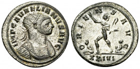 Aurelianus silvered AE Antoninianus, Sol reverse 

Aurelianus (270-275 AD). Silvered AE Antoninianus (23 mm, 4.53 g), Siscia, 274/275 AD.
Obv. IMP ...