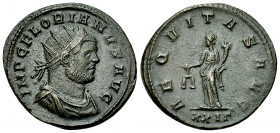 Florianus AE Antoninianus, Aequitas reverse 

Florianus (276 AD). AE Antoninianus (21-23 mm, 4.38 g), Rome, July-August 276.
Obv. IMP C FLORIANVS A...