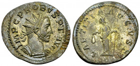 Probus silvered AE Antoninianus, Laetitia reverse 

Probus (276-282 AD). Silvered AE Antoninianus (22-24 mm, 3.86 g). Lugdunum, c. 277.
Obv. IMP C ...