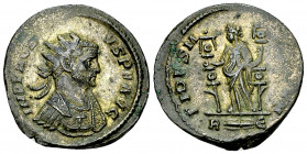 Probus silvered AE Antoninianus, Fides reverse 

Probus (276-282 AD). Silvered AE Antoninianus (21-22 mm, 3.85 g), Rome.
Obv. IMP PROBVS P F AVG, R...