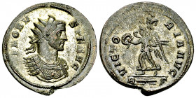 Probus silvered AE Antoninianus, Victory reverse 

Probus (276-282 AD). Silvered AE Antoninianus (22 mm, 3.68 g), Rome.
Obv. PROBVS P F AVG, Radiat...