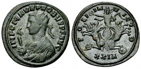 Probus AE Antoninianus, Sol reverse 

Probus (276-282 AD). AE Antoninianus (22 mm, 2.74 g), Siscia.
Obv. IMP C M AVR PROBVS P F AVG, Radiate bust l...