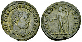 Maximianus Herculius AE Nummus, Cyzicus 

Maximianus Herculius (286-305 AE). AE Nummus (27-28 mm, 10.44 g), Cyzicus.
Obv. IMP C M A MAXIMIANVS P F ...