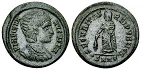 Helena AE Nummus, Heraclea 

Constantinus I 'the Great' (306-337 AD) for Helena. AE Nummus (20 mm, 3.08 g), Heraclea, 327-329.
Obv. FL HELENA AVGVS...