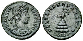 Constans AE 1/2 Centenionalis, Phoenix reverse 

Constans. (337-350 AD). AE 1/2 Centenionalis (19 mm, 1.93 g), Siscia, 1st officina, 348-350.
Obv. ...